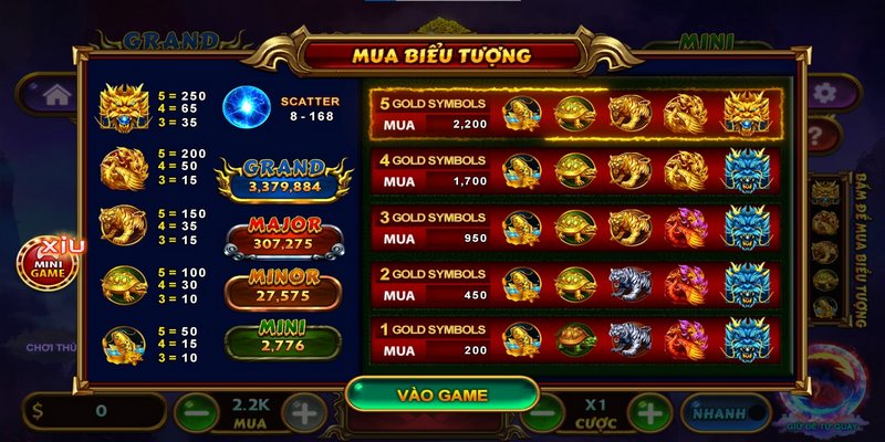 Đồ họa bắt mắt trong từng sản phẩm game quay hũ của nhà cái